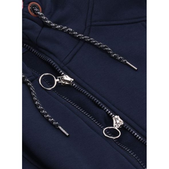 Dámská prodloužená mikina s kapucí granátová