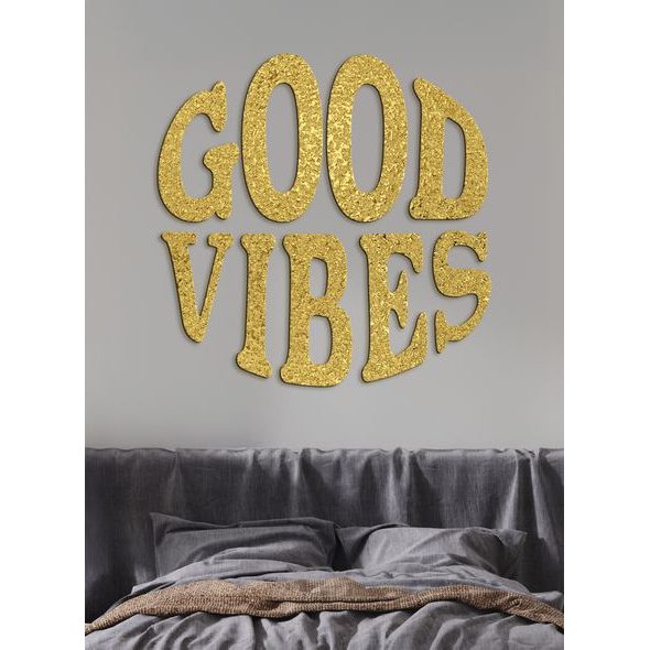 Drevený nápis "GOOD VIBES"