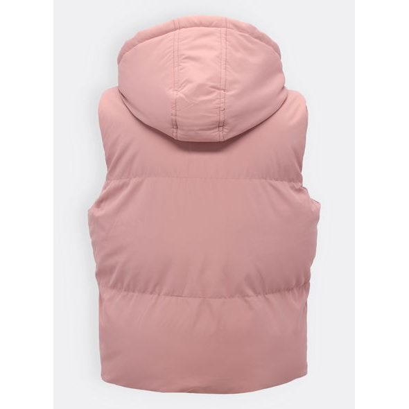 Dámská krátká prošívaná vesta pudrová