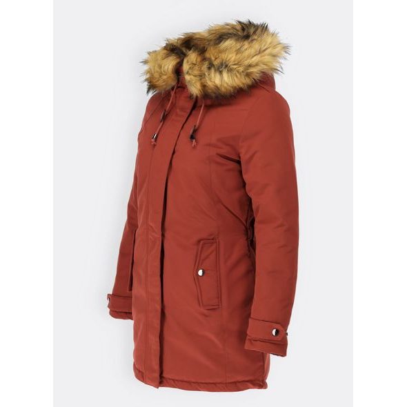 Dámská oboustranná zimní bunda skořicově černá