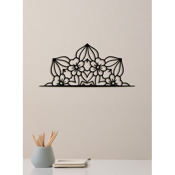 Drevená mandala polkruh CROWN