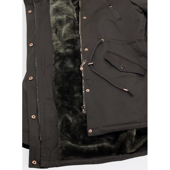 Dámska zimná bunda tmavozelená