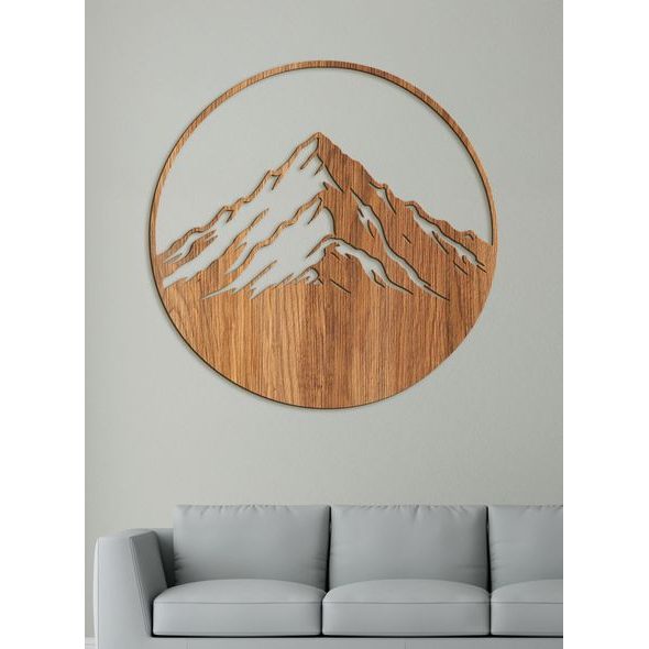 Dřevěný obraz Horská majestátnost