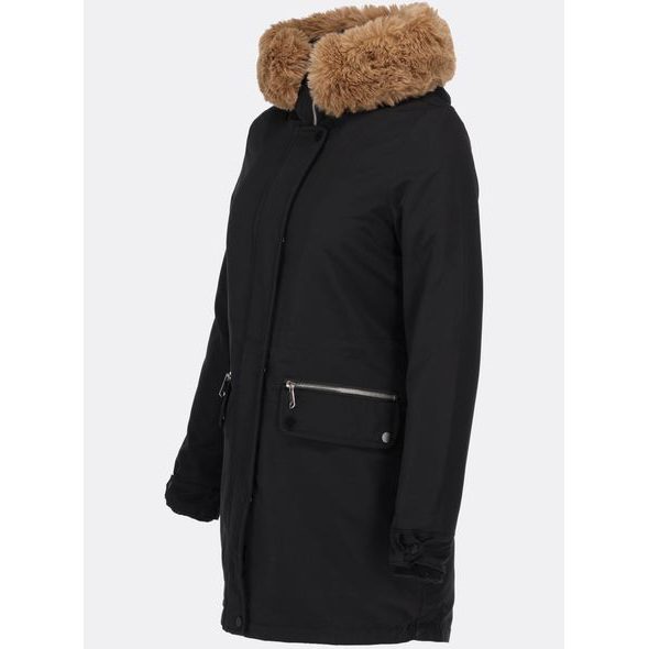 Dámska zimná bunda s kapucňou čierna