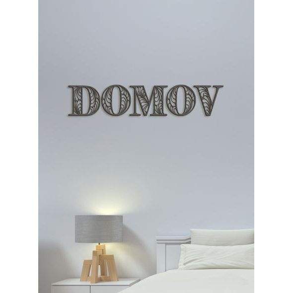 Drevený nápis "DOMOV"