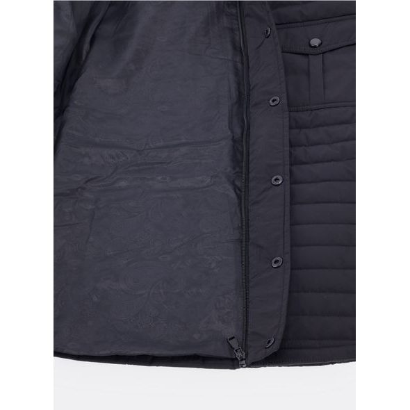 Pánská přechodná prošívaná bunda černá