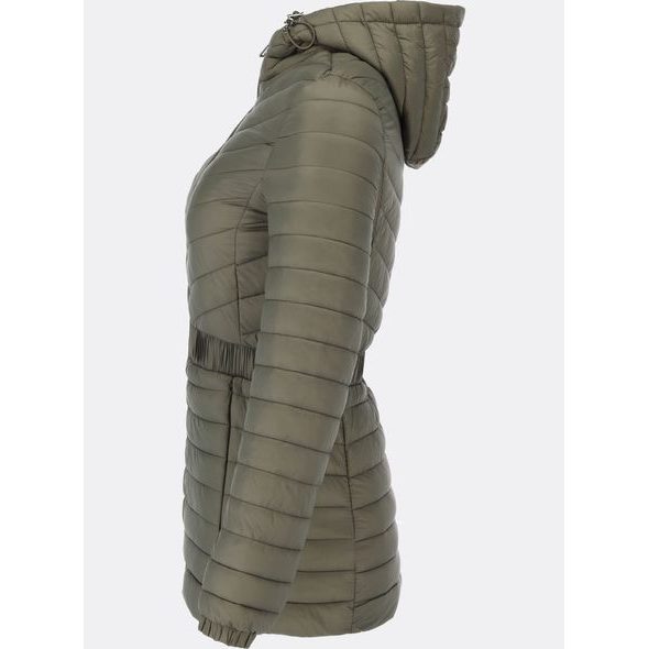 Bunda so zúženým pásom khaki