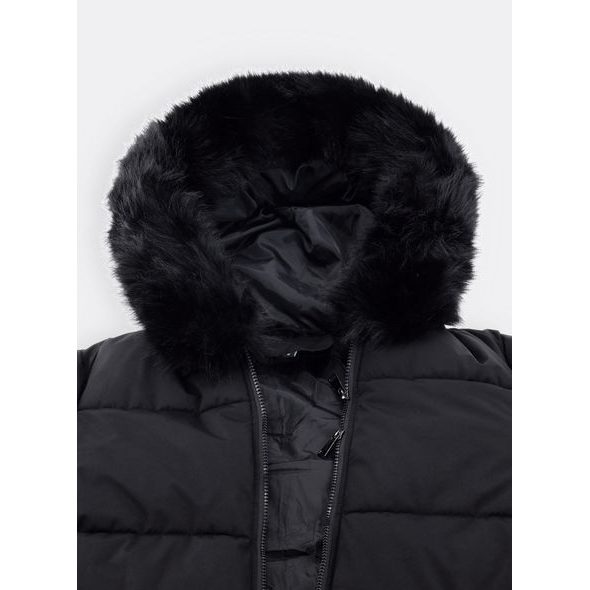 Dámska dlhá zimná bunda čierna