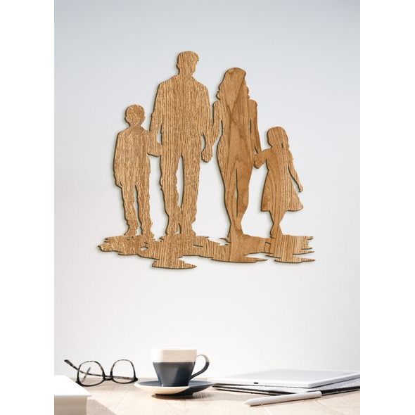 Drevený obraz na stenu RODINA