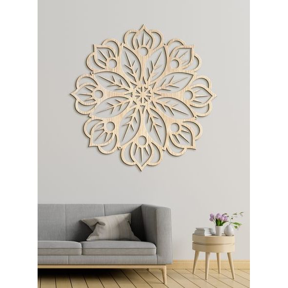 Dřevěná mandala na zeď BLOOM