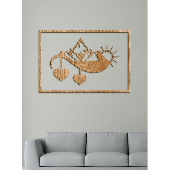 Dřevěný nástěnný obraz Západ slunce