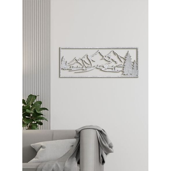 Dřevěný obraz hory