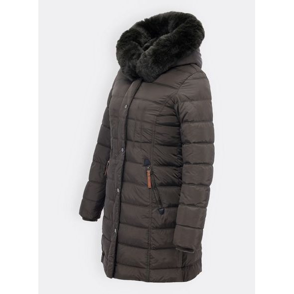 Dámská zimní prošívaná bunda tmavě zelená