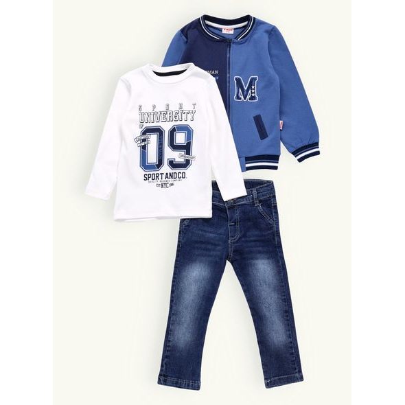 Dětská džínová souprava modrá