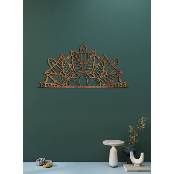 Dřevěná mandala půlkruh Ozdoba