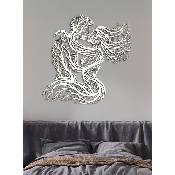 Drevená dekorácia Zamilovaný pár