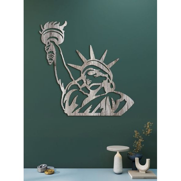 Dřevěná nástěnná malba Socha Svobody