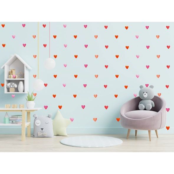 Srdiečka červeno-ružové