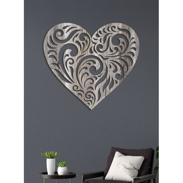 Dřevěný nástěnný obraz Srdce SPIRIT