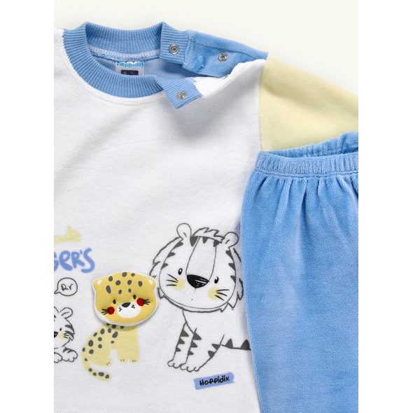 Detské pyžamo TIGRÍKY bielo-modro-žlté