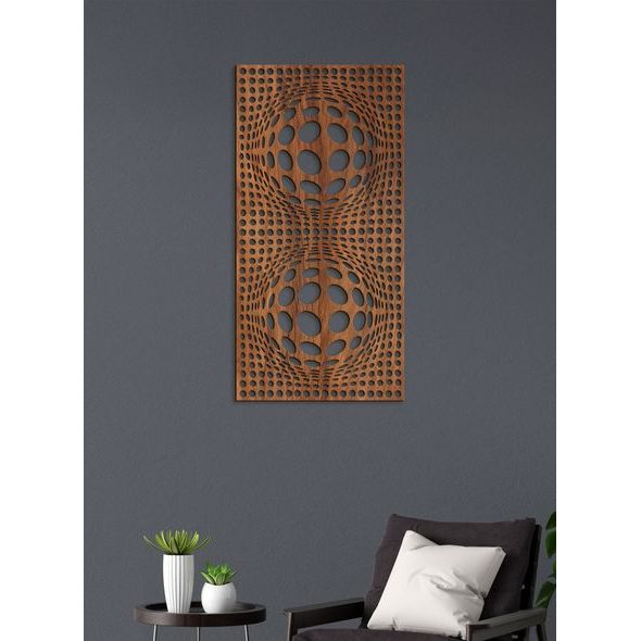 Drevený obraz na stenu 3D ilúzia