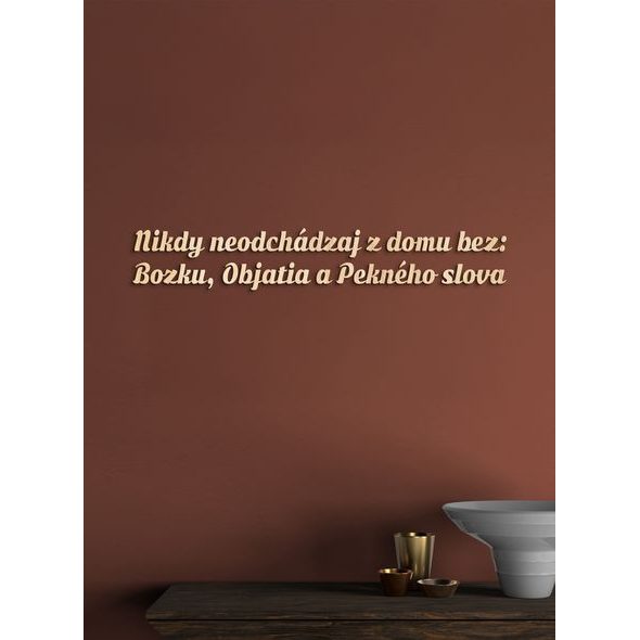 Drevený nápis pravidlá rodiny