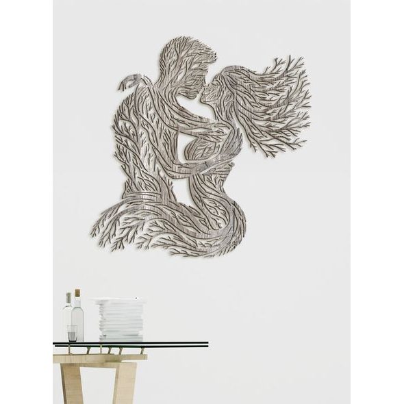 Drevená dekorácia Zamilovaný pár