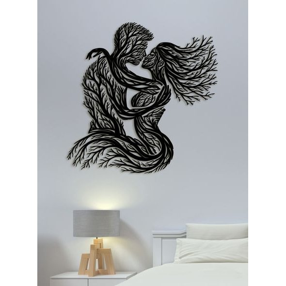 Drevená dekorácia Zamilovaný pár