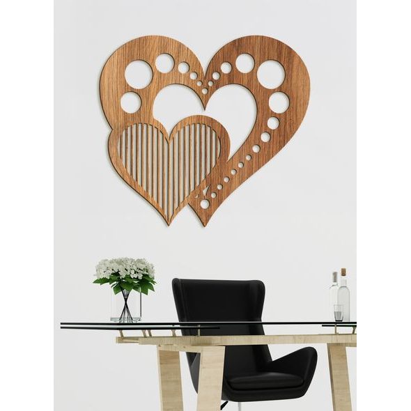 Dřevěný nástěnný obraz Srdce