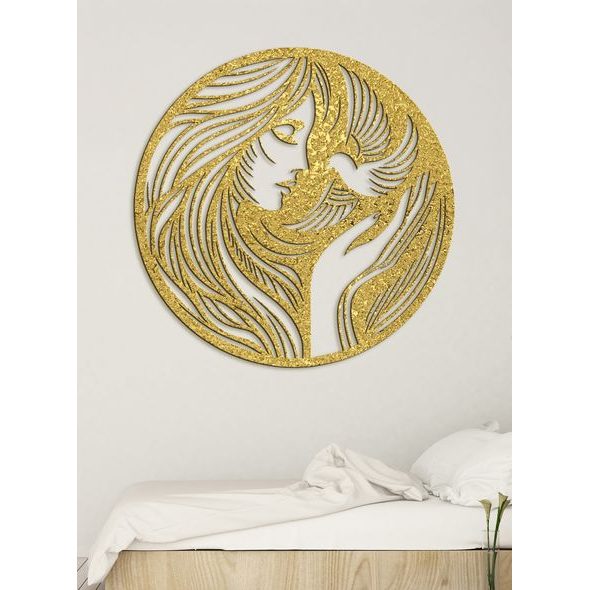 Dřevěný obraz ženské něhy