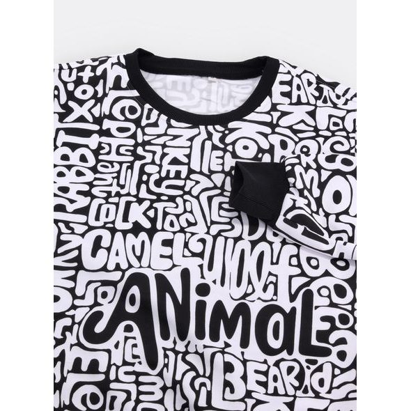 Pánská mikina s černobílým potiskem