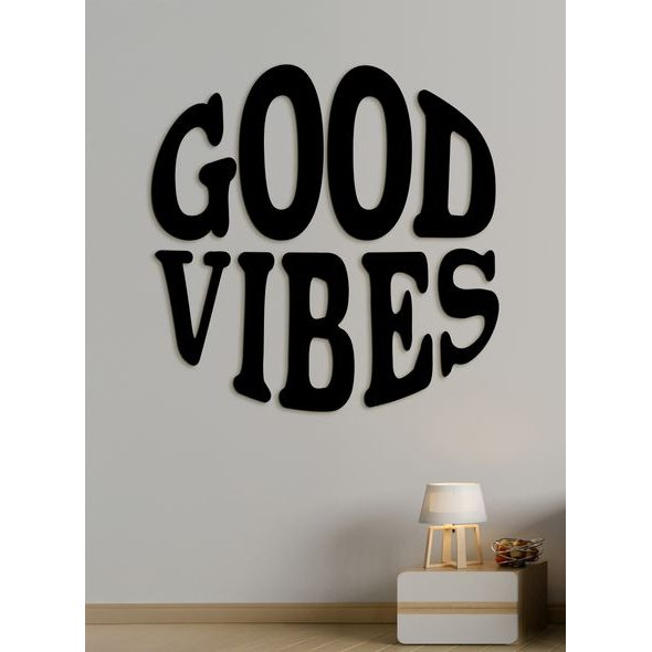 Drevený nápis "GOOD VIBES"