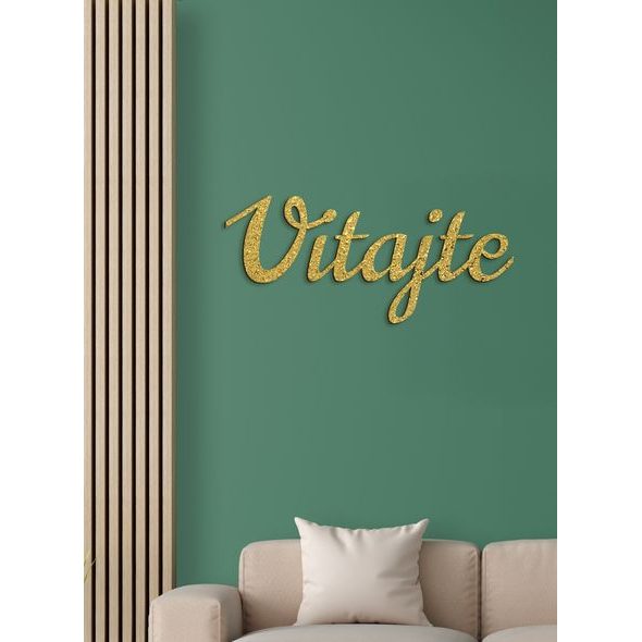 Drevený nápis "Vitajte"