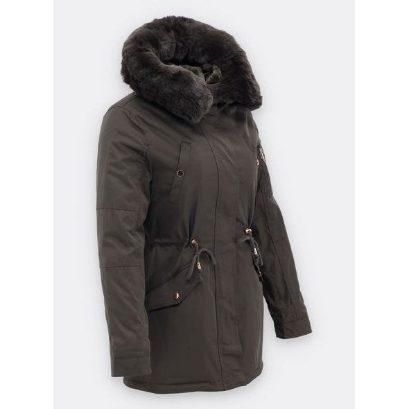 Dámska zimná bunda tmavozelená