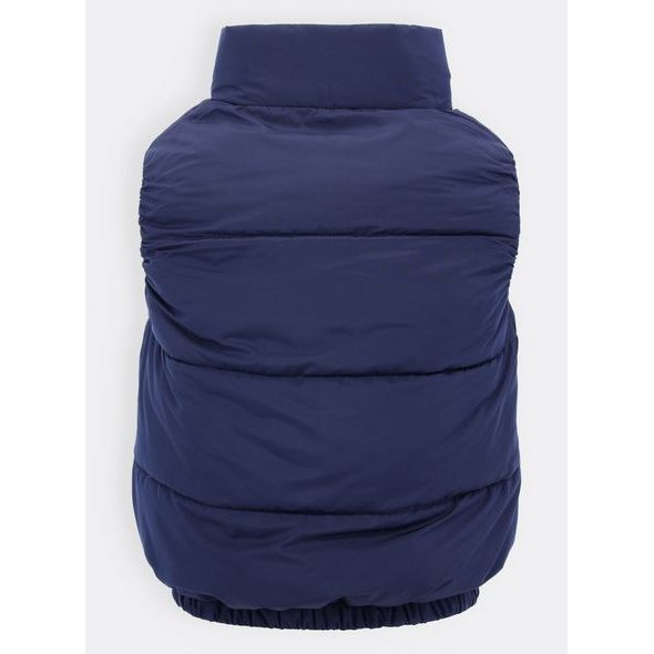 Dámska krátka prešívaná vesta tmavomodrá