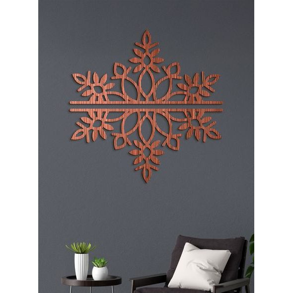 Dvoudílná dřevěná mandala SNOW