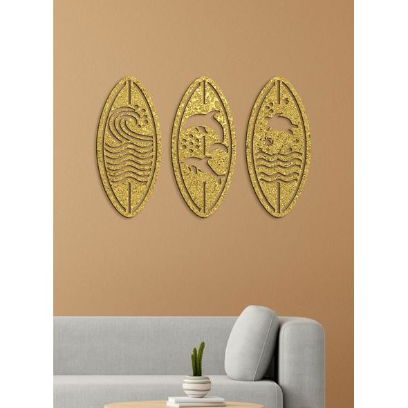 Třídílná nástěnná dekorace SEA