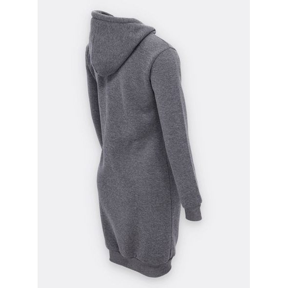 Dámska dlhá mikina s kapucňou grafitová