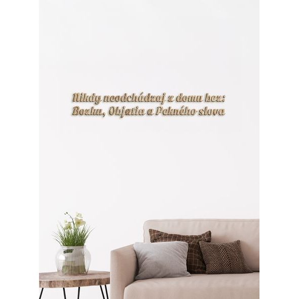 Drevený nápis pravidlá rodiny