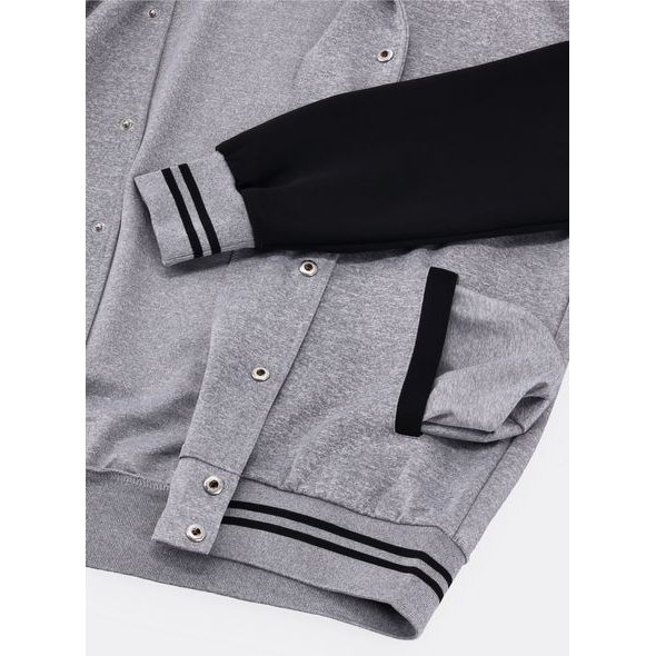 Pánska bejsbalová mikina sivo-čierna