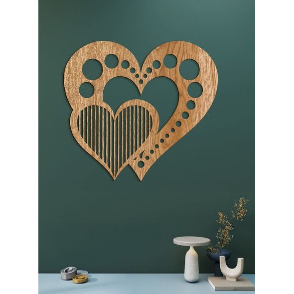 Dřevěný nástěnný obraz Srdce