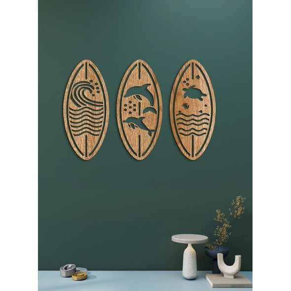 Třídílná nástěnná dekorace SEA