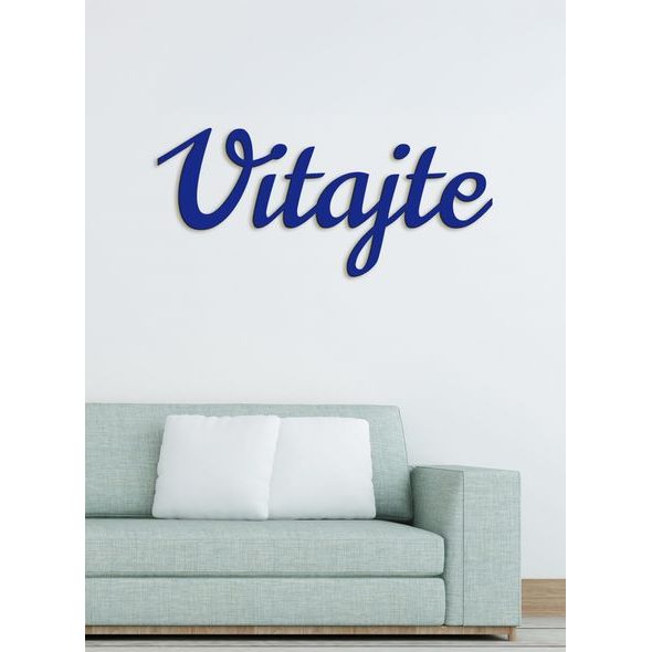 Drevený nápis "Vitajte"