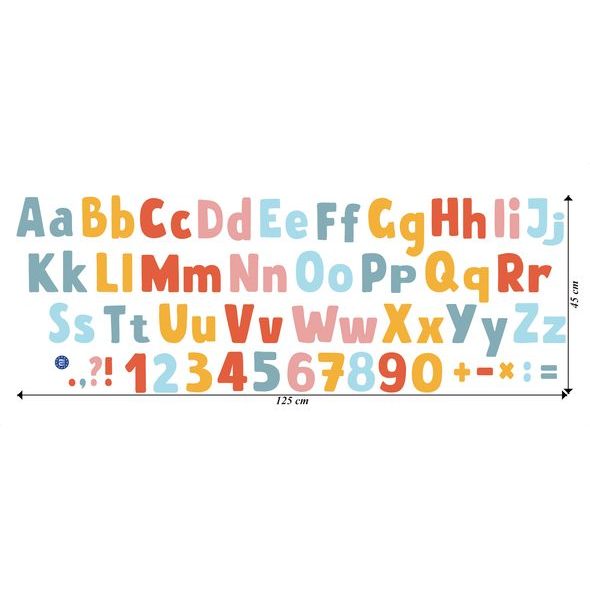 Barevná abeceda s čísly