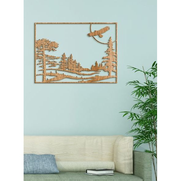 Dřevěný obraz ze dřeva Let orla