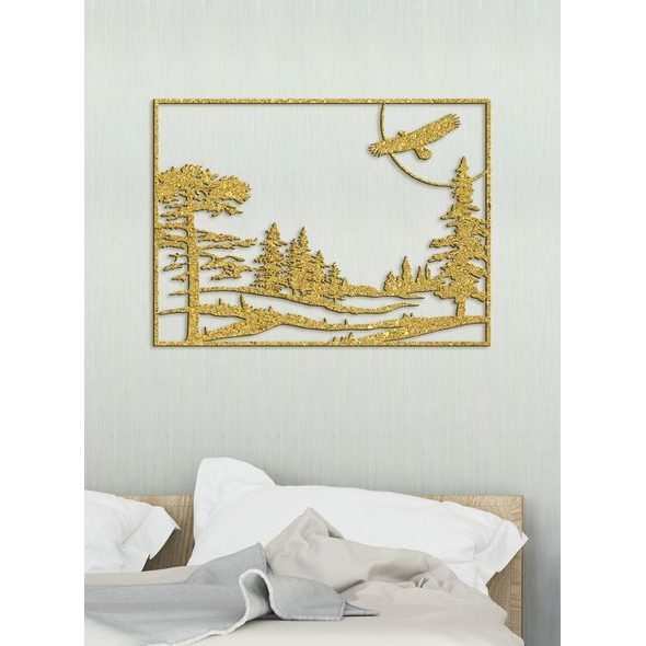 Dřevěný obraz ze dřeva Let orla