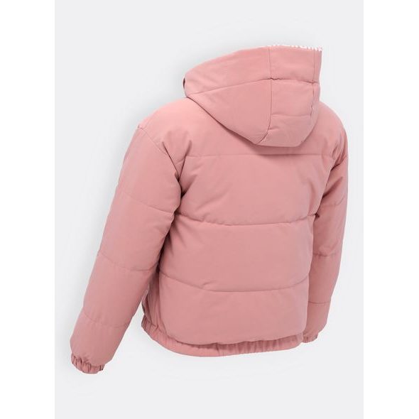 Dámská krátká prošívaná bunda pudrová