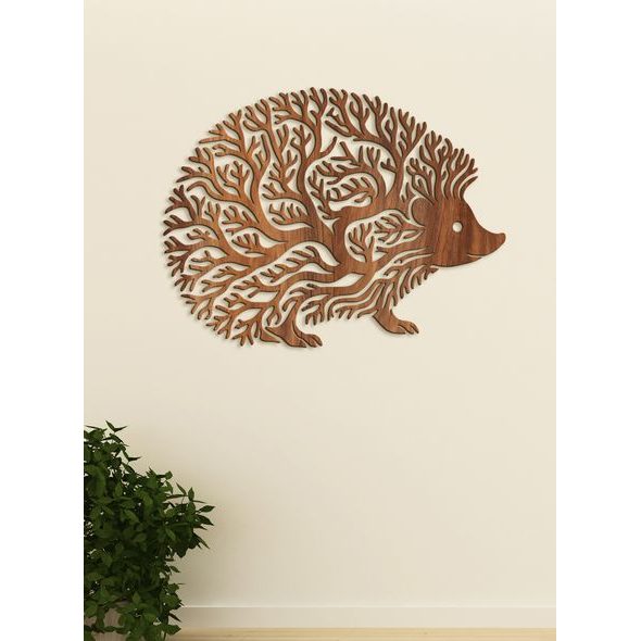 Dekorativní dřevěný obraz Ježek