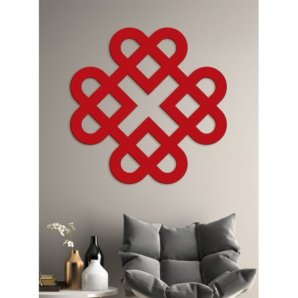 Drevená dekorácia Srdcia z keltského uzla