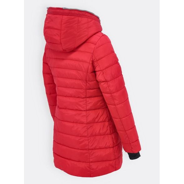 Dámská prošívaná bunda červená